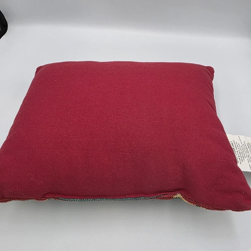 Christmas Tapestry Meow Santa's Claws Cats  Photo Slot Pillow Multicolor 9 x 12